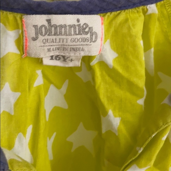 Mini Boden Kaftan Coverup Lime Green with Stars 16 - Picture 4 of 9